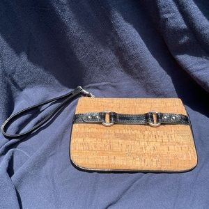 Express Cork and Black Wristlet